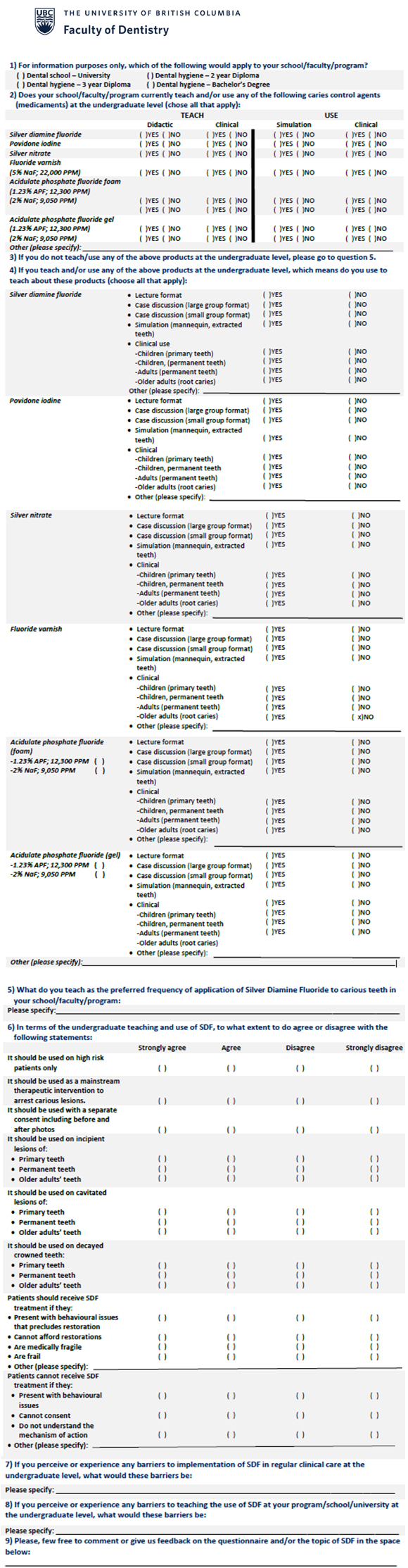 appendix survey